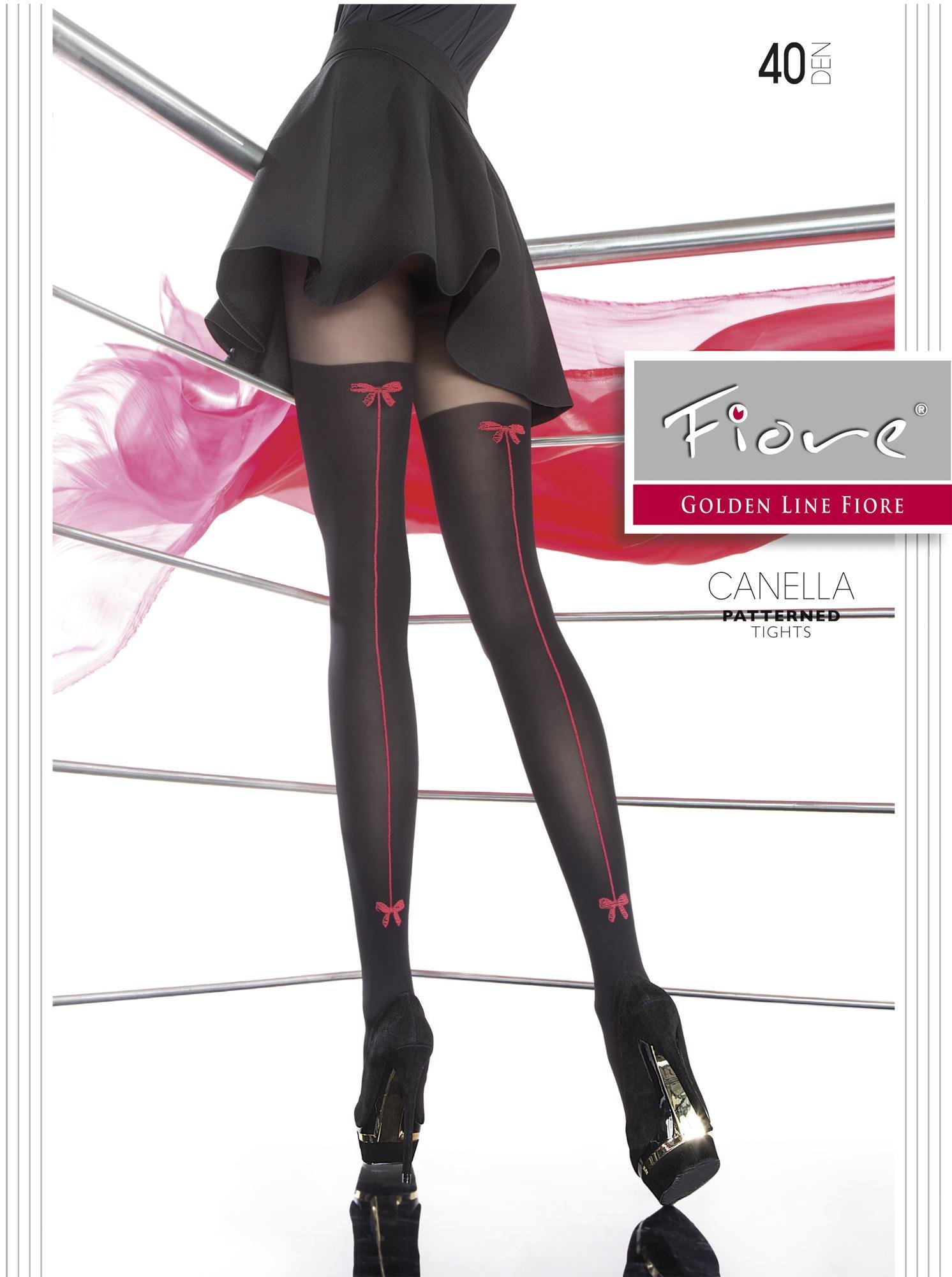 Fiore: Little Red Bow Opaque Tights