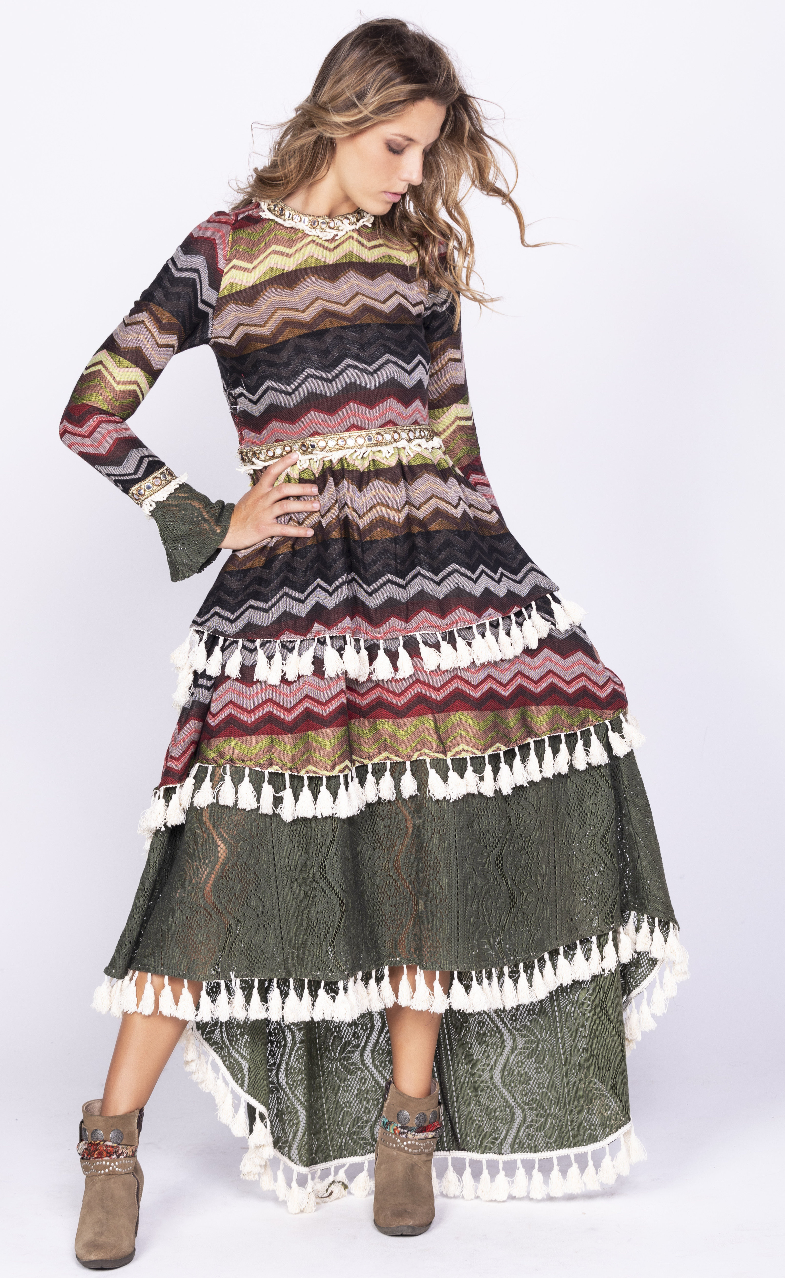 Savage Culture: Layers Of Boho Fun Dress Chambal (1 Left!) SAVAGE_35514_N