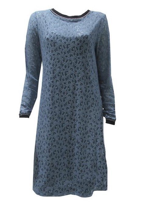 Maloka: Blue Rose Petal Imprinted Midi Dress