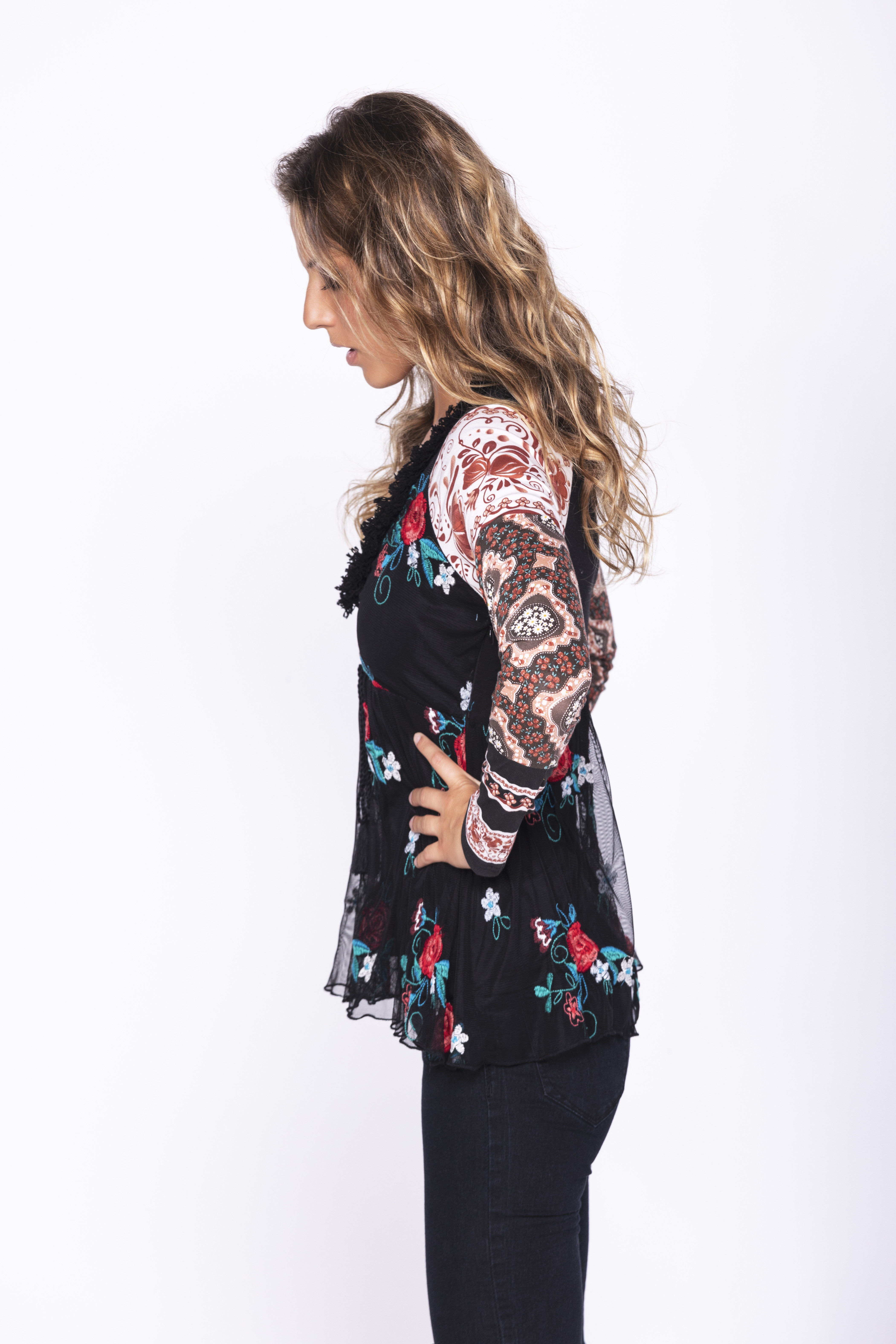 Savage Culture: Little Black Rosette Fit & Flare Tunic San Petersburgo