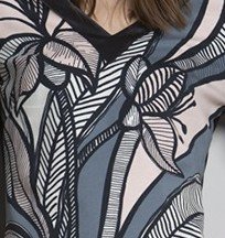 Paul Brial: Blush Petals Faux Leather Rebel Tunic