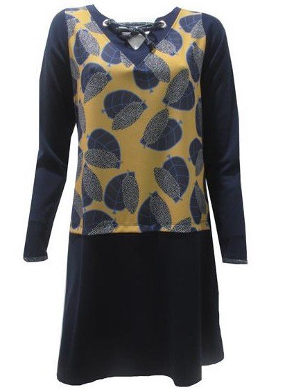Maloka: Limoncello Petal Mixed Media Tie Up Dress MK_IRINA