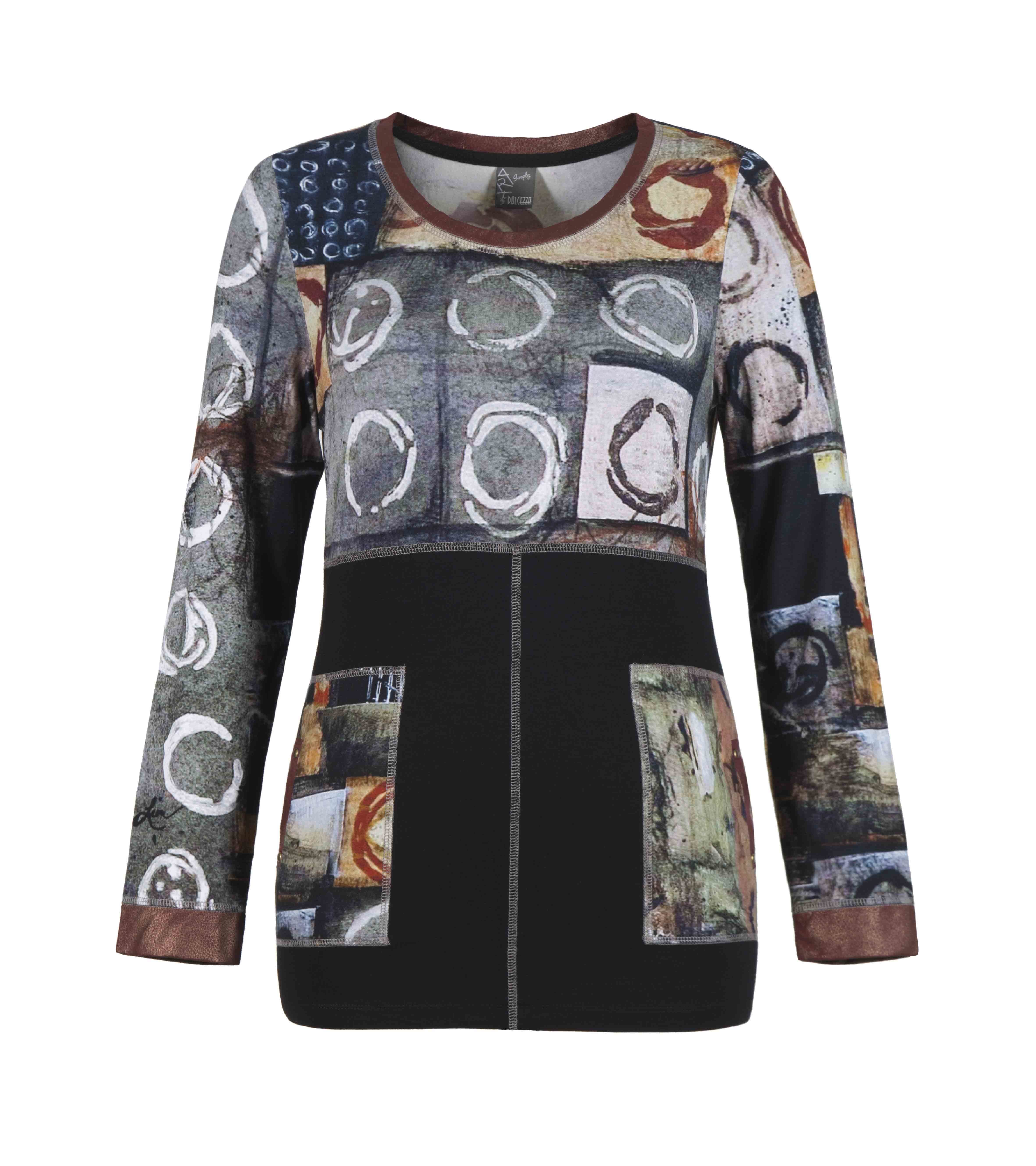 Simply Art Dolcezza: Exotic Truffle Collection Abstract Flutter Tunic DOLCEZZA_SIMPLYART_58621