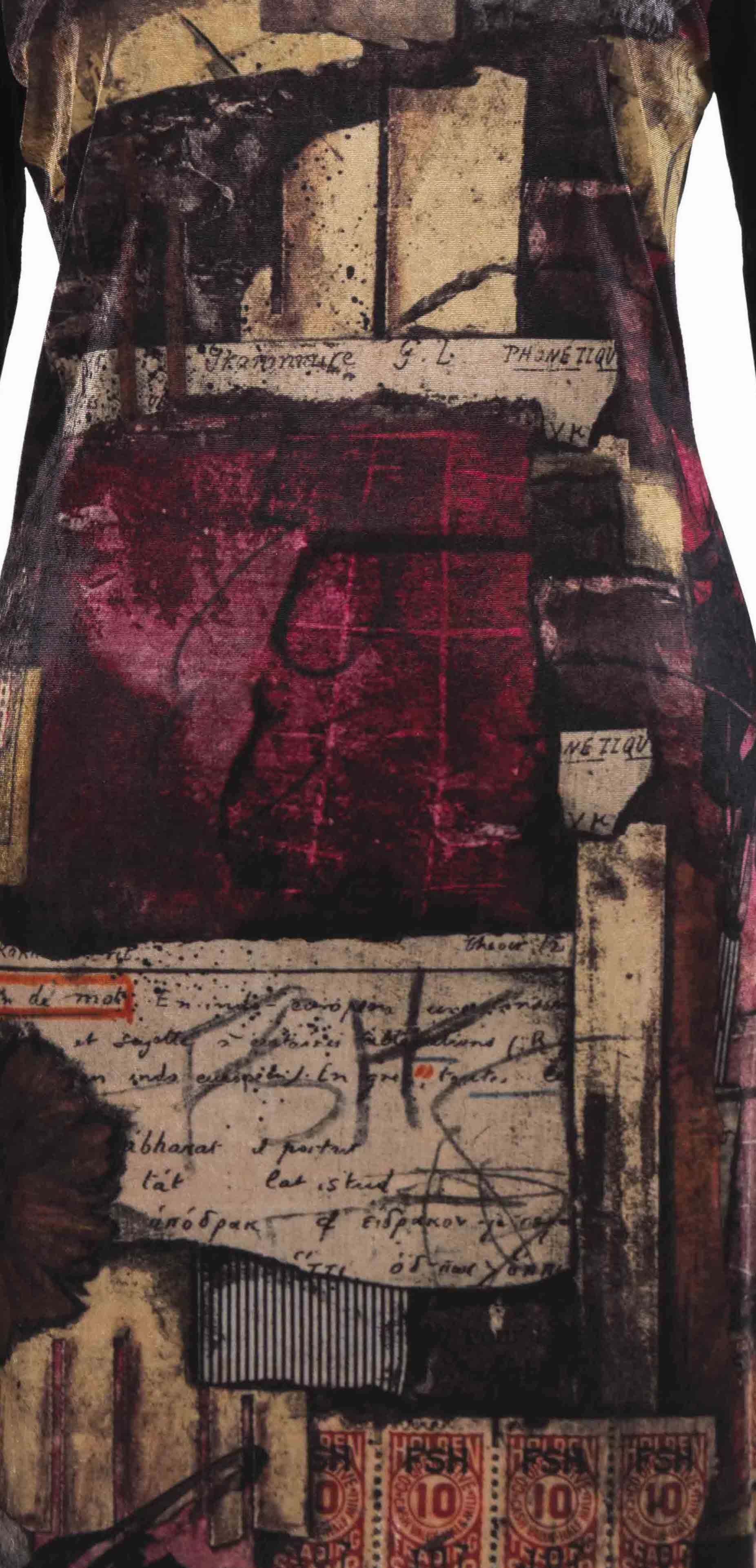 Simply Art Dolcezza: Letter Of Love & Espresso Abstract Art Velvet Midi Dress