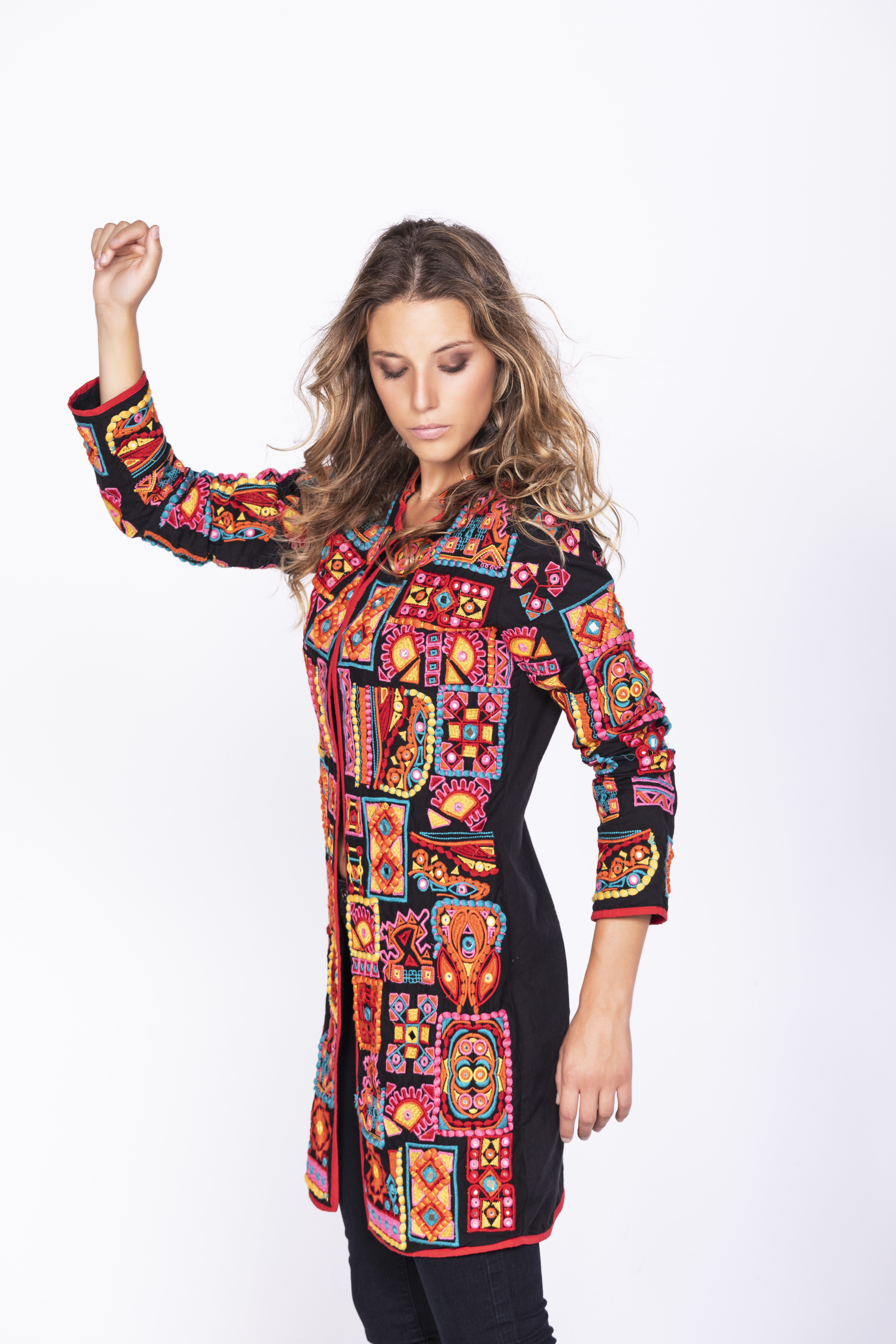 Savage Culture: Pink Sand Beach Cotton Coat Sarayu