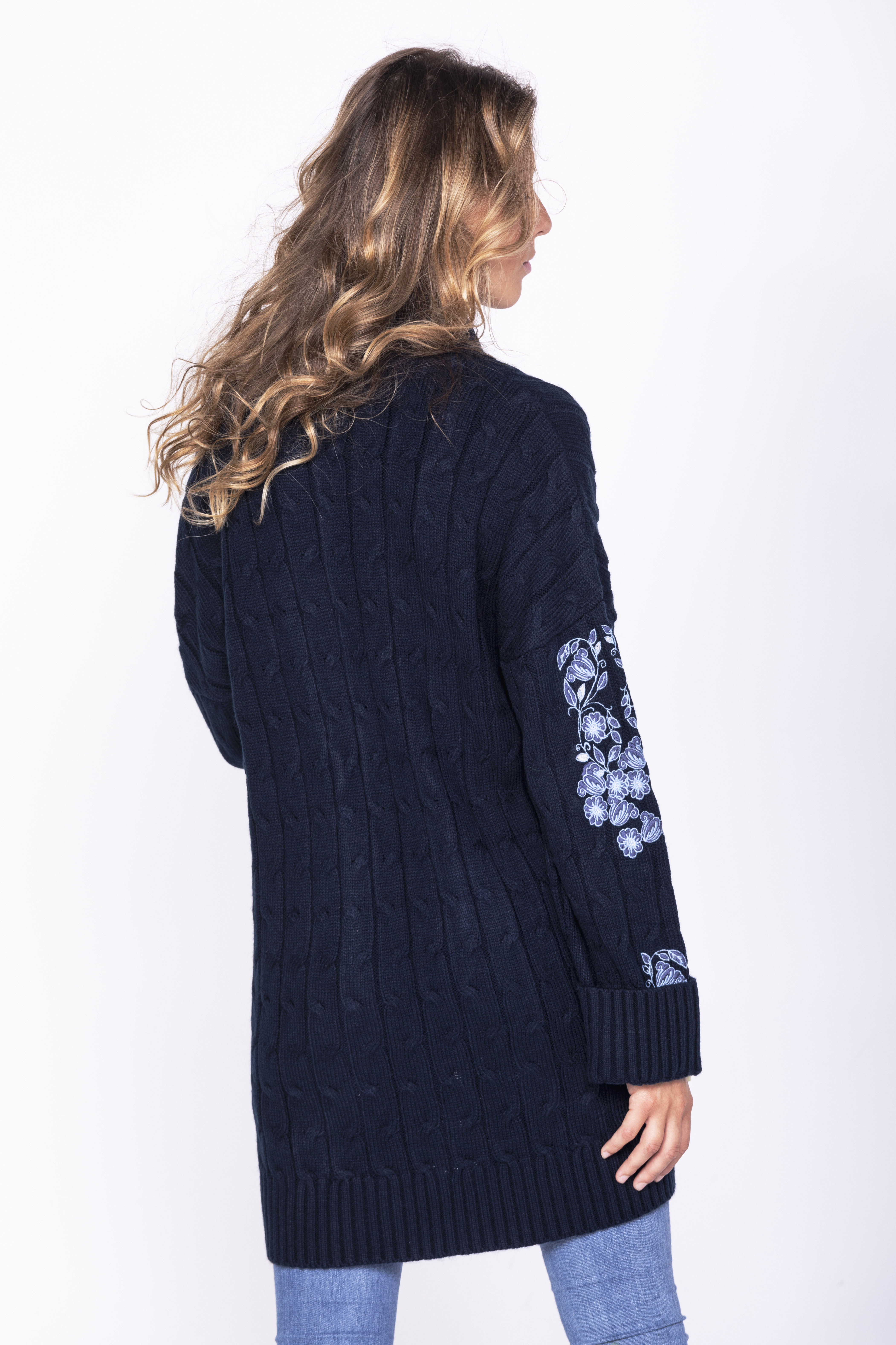 Savage Culture: Embroidered Swivel Sweater Coat Omsk