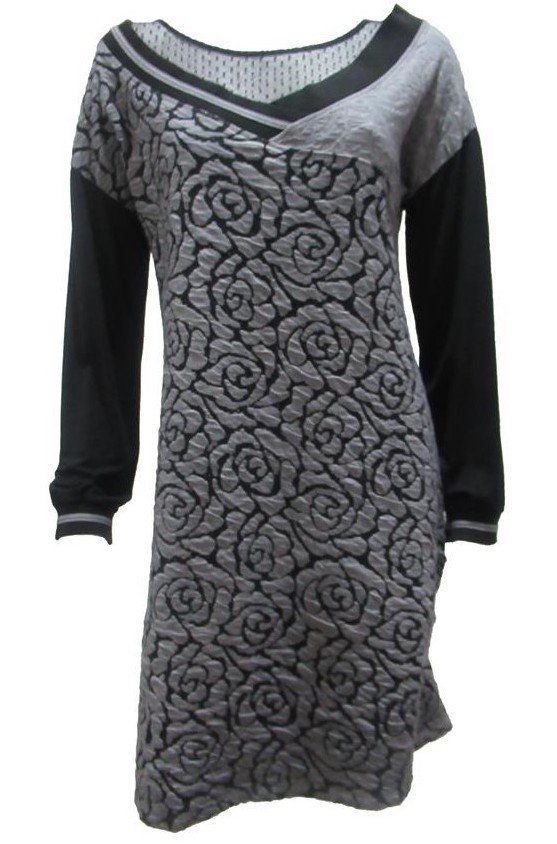 Maloka: Rose Imprinted Swivel Bodice Dress (More Colors!)