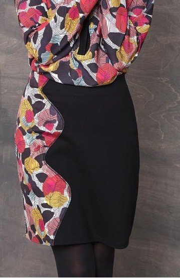 Maloka: Colors Of Autumn Leaves Asymmetrical Mini Skirt MK_MIRELA