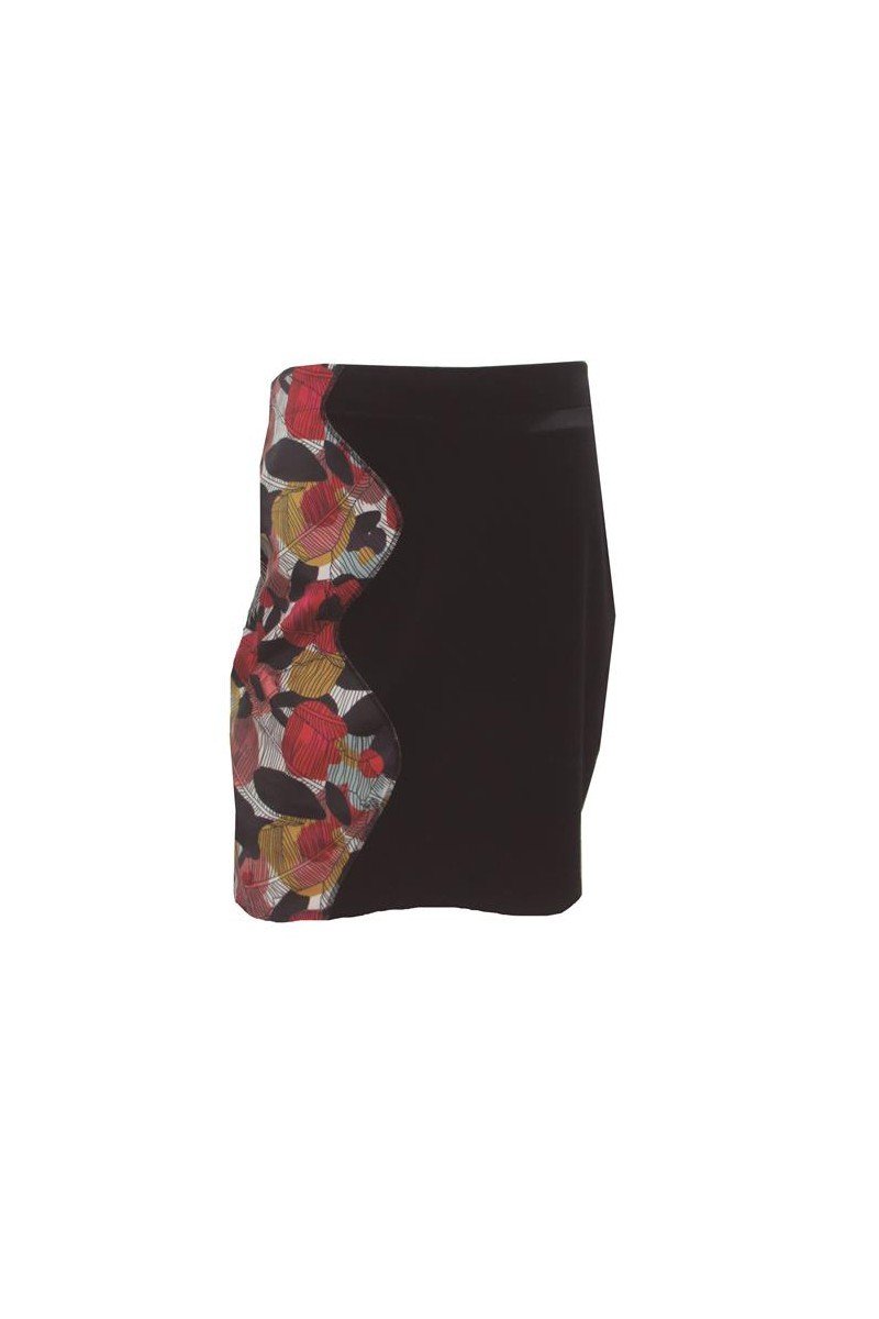 Maloka: Colors Of Autumn Leaves Asymmetrical Mini Skirt