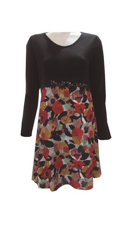 Maloka: Colors Of Autumn Leaves Asymmetrical Jacquard Midi Dress