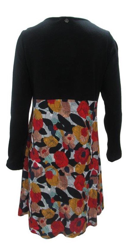 Maloka: Colors Of Autumn Leaves Asymmetrical Jacquard Midi Dress