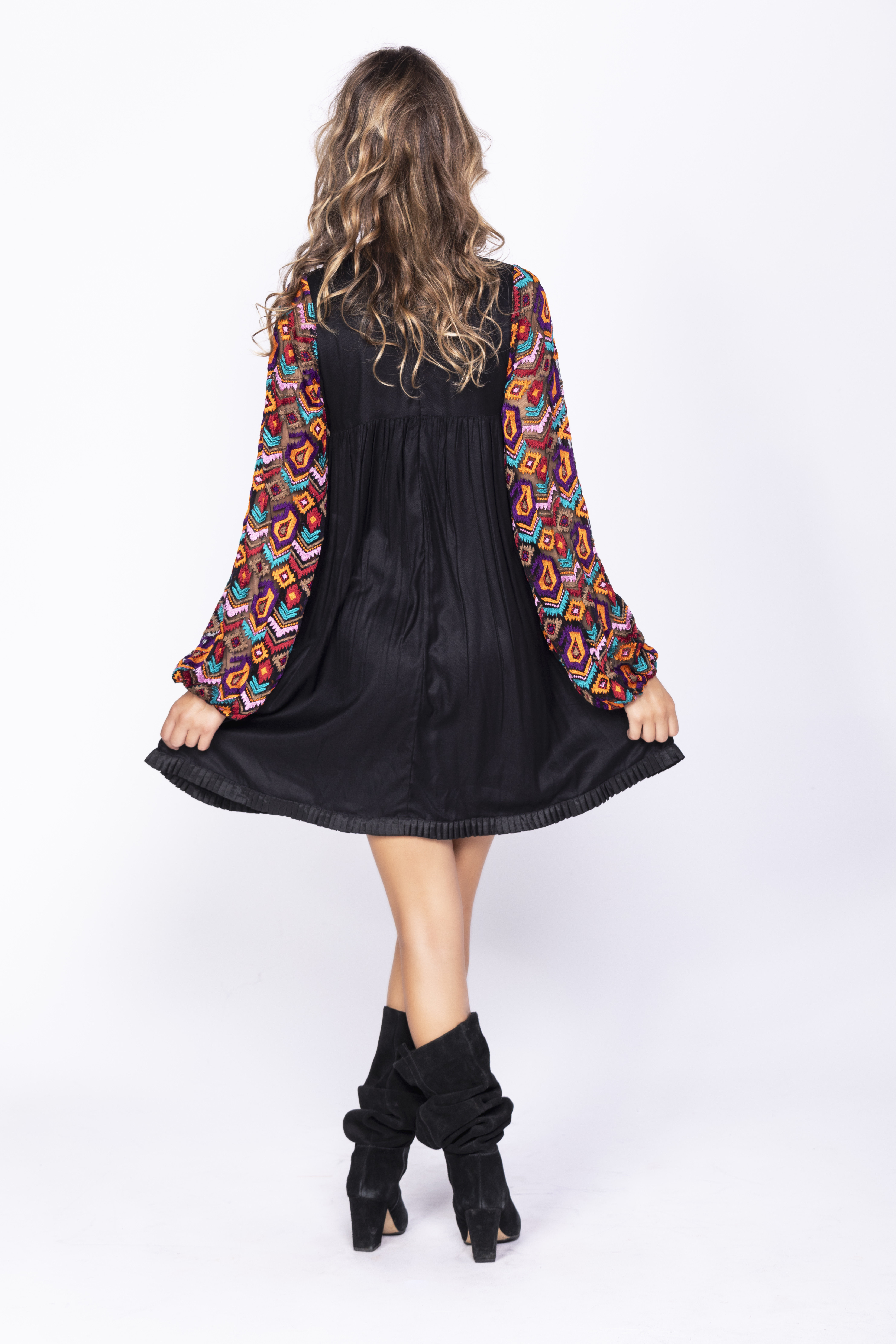 Savage Culture: Magical Frills Empire Waist Little Black Dress Mahanadi