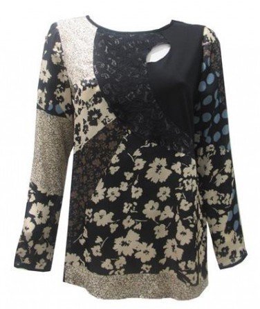 Maloka: Romantic Asymmetrical Petal Pieced Keyhole Tunic