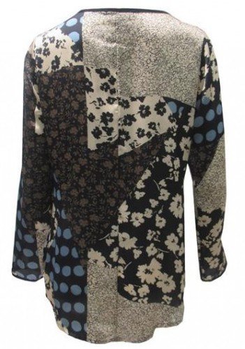 Maloka: Romantic Asymmetrical Petal Pieced Keyhole Tunic