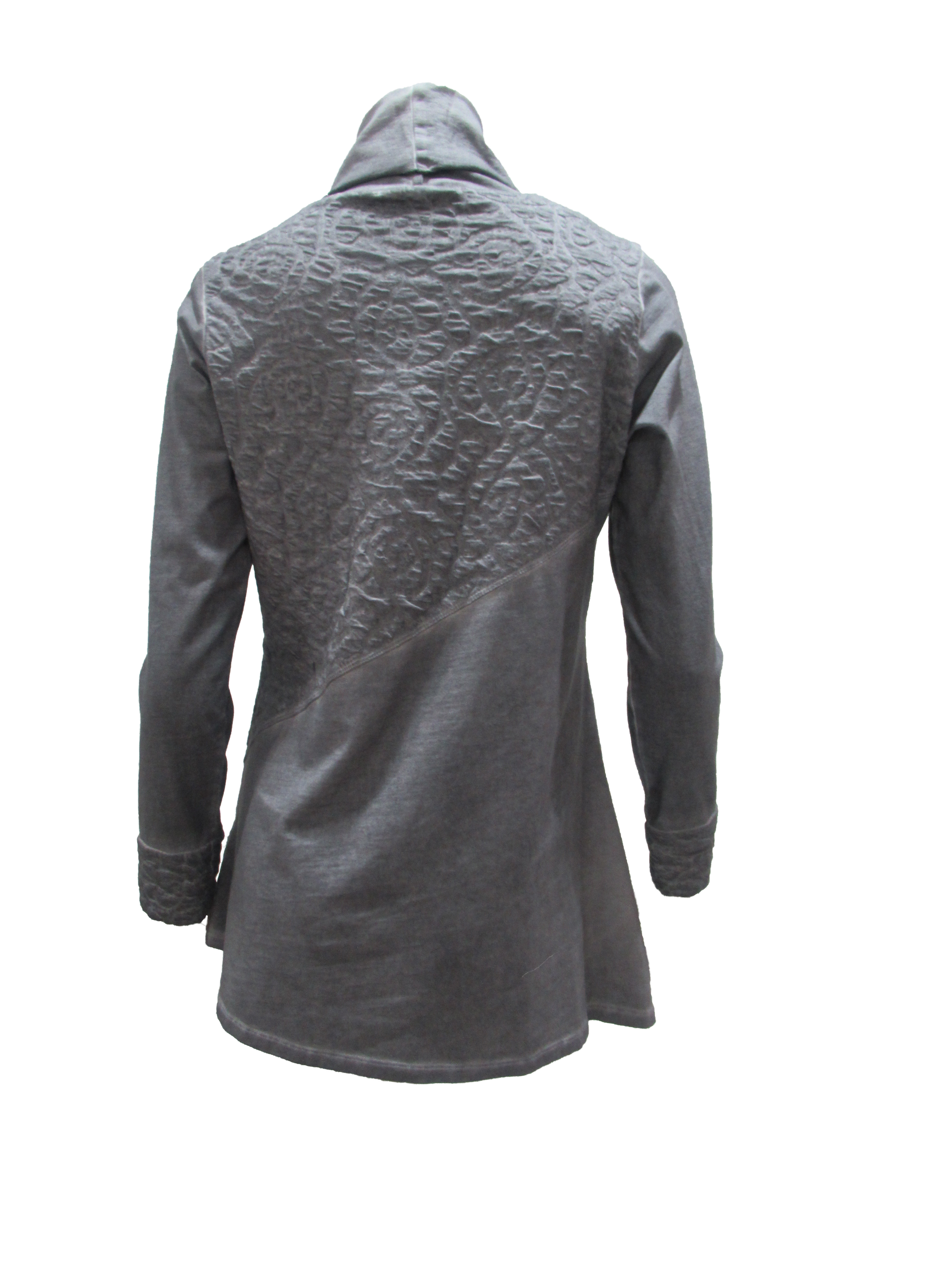 Maloka: Rose Petal Jacquard Asymmetrical Sweater Tunic