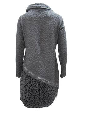 Maloka: Rose Imprinted Angled Hem Sweater Dress (2 Left!)