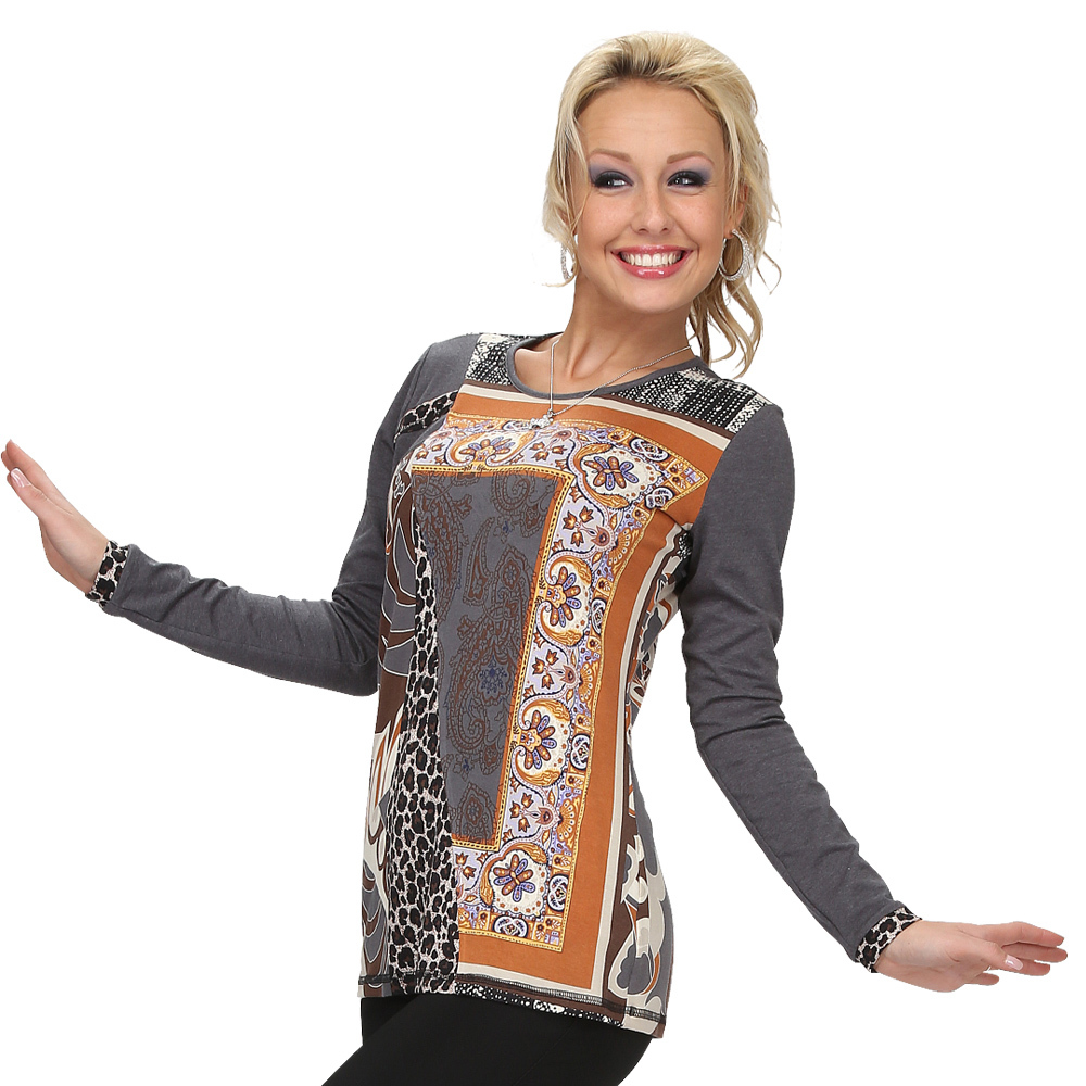 S'Quise Paris: Fancy Foulard Patchwork Tunic SQ_1526