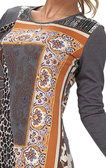 S'Quise Paris: Fancy Foulard Patchwork Tunic