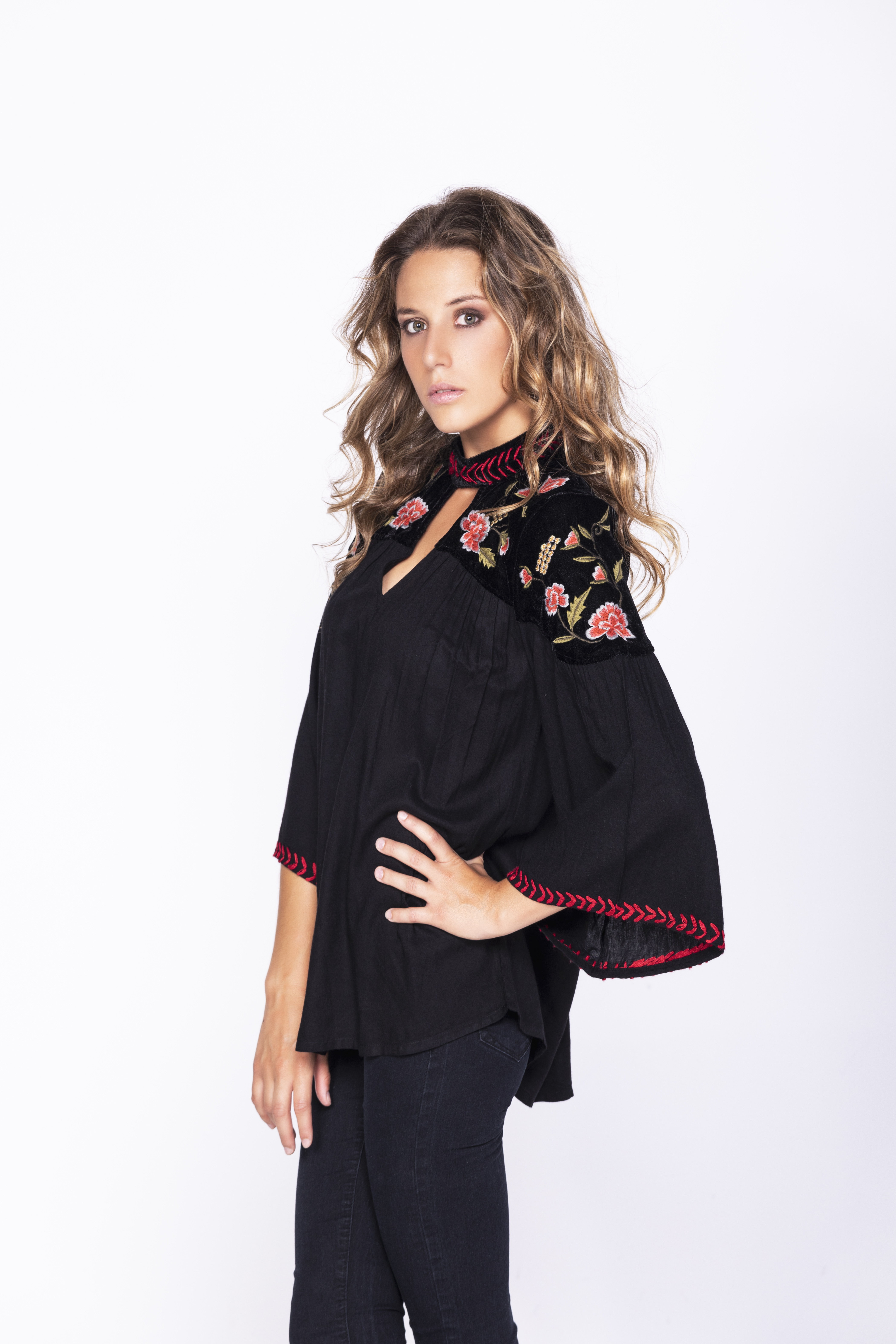 Savage Culture: Rosette Puff Sleeve Tunic