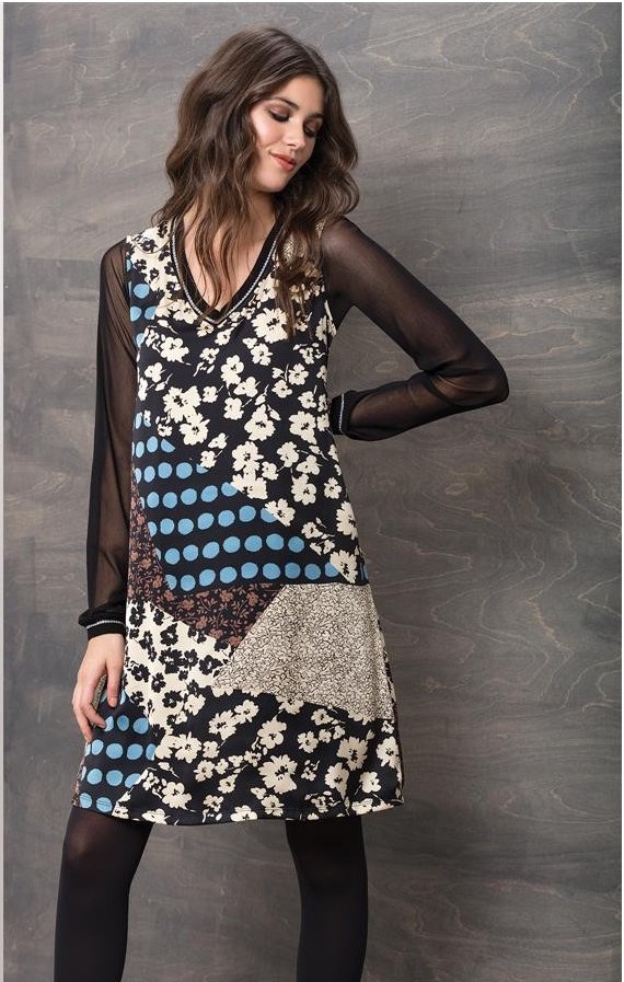 Maloka: Romantic Asymmetrical Petal Pieced Slip Dress MK_RUANA