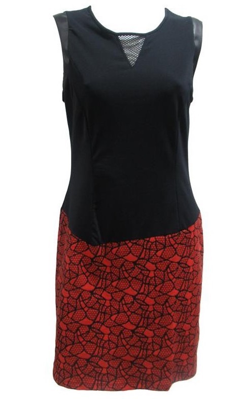 Maloka: Rose Cotton Jacquard Mixed Media Midi Dress