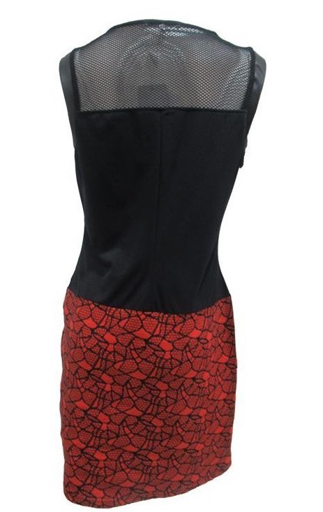 Maloka: Rose Cotton Jacquard Mixed Media Midi Dress