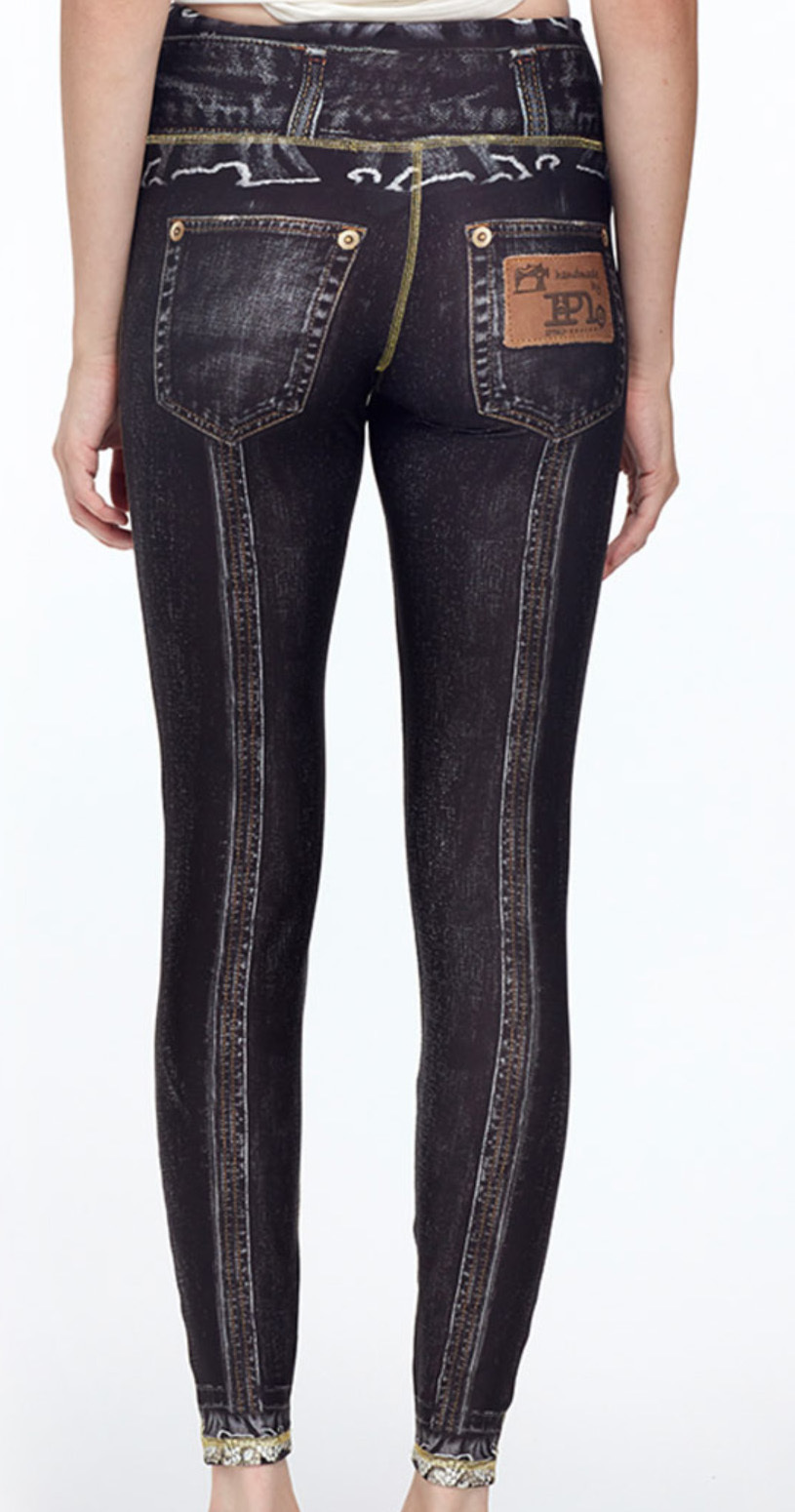 IPNG: Love Me Criss Cross Denim Illusion Legging (Many Colors!)