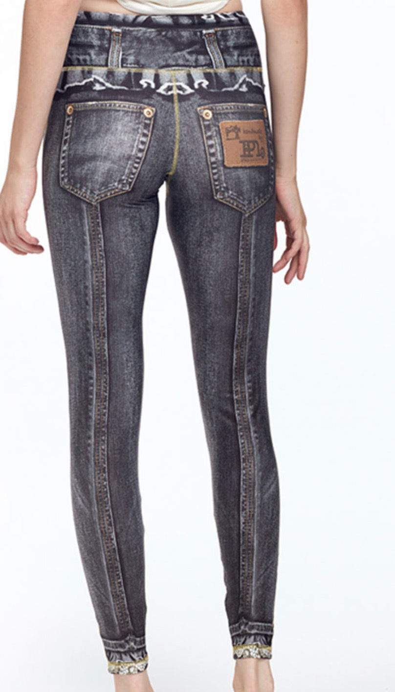 IPNG: Love Me Criss Cross Denim Illusion Legging (Many Colors!)
