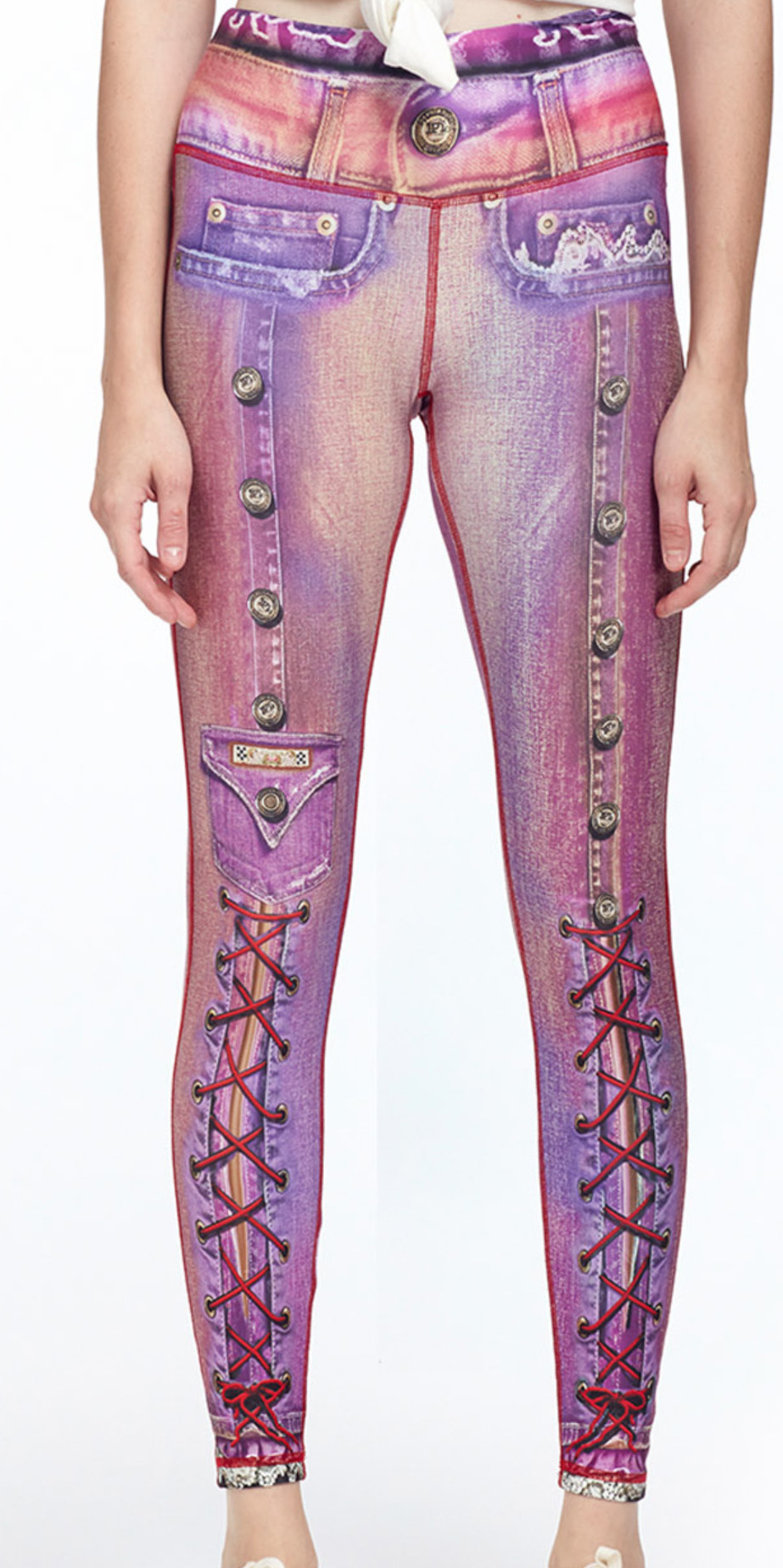 IPNG: Love Me Criss Cross Denim Illusion Legging (Many Colors!)