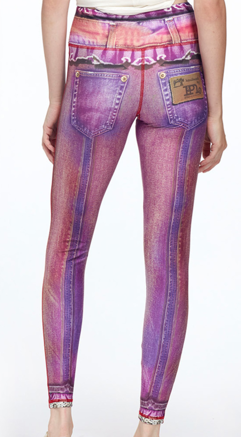IPNG: Love Me Criss Cross Denim Illusion Legging (Many Colors!)