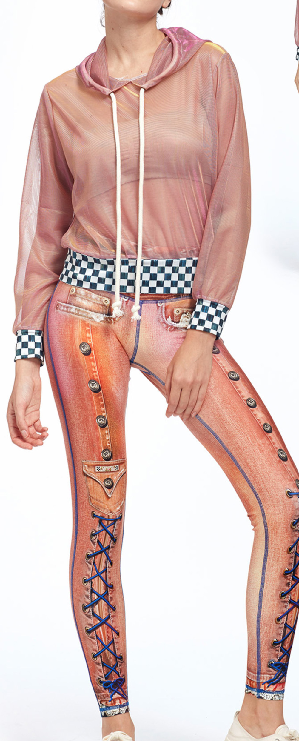 IPNG: Love Me Criss Cross Denim Illusion Legging (Many Colors!)