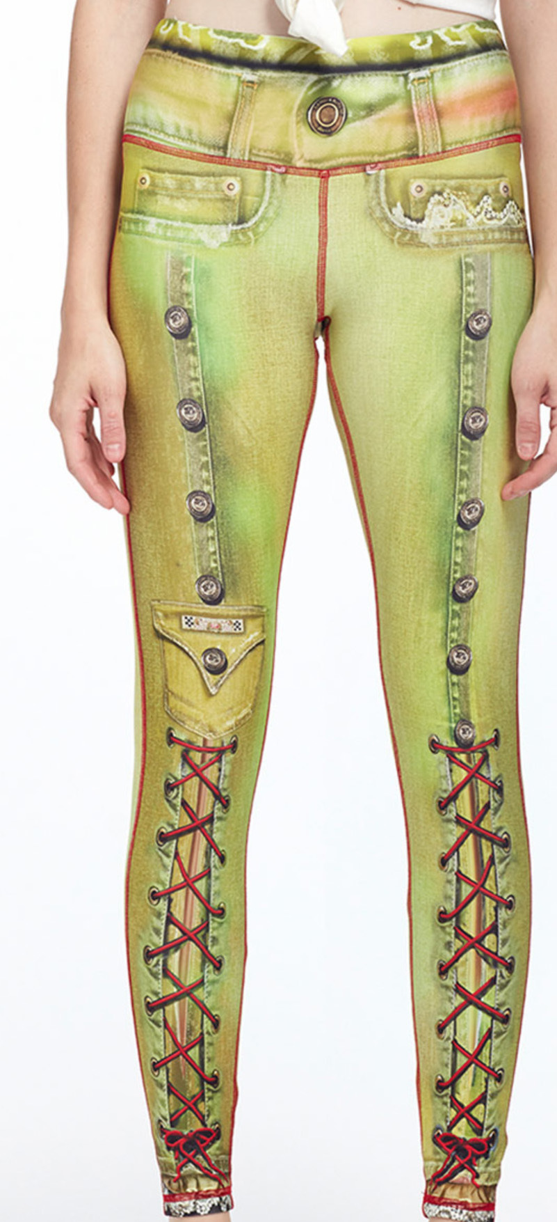 IPNG: Love Me Criss Cross Denim Illusion Legging (Many Colors!)