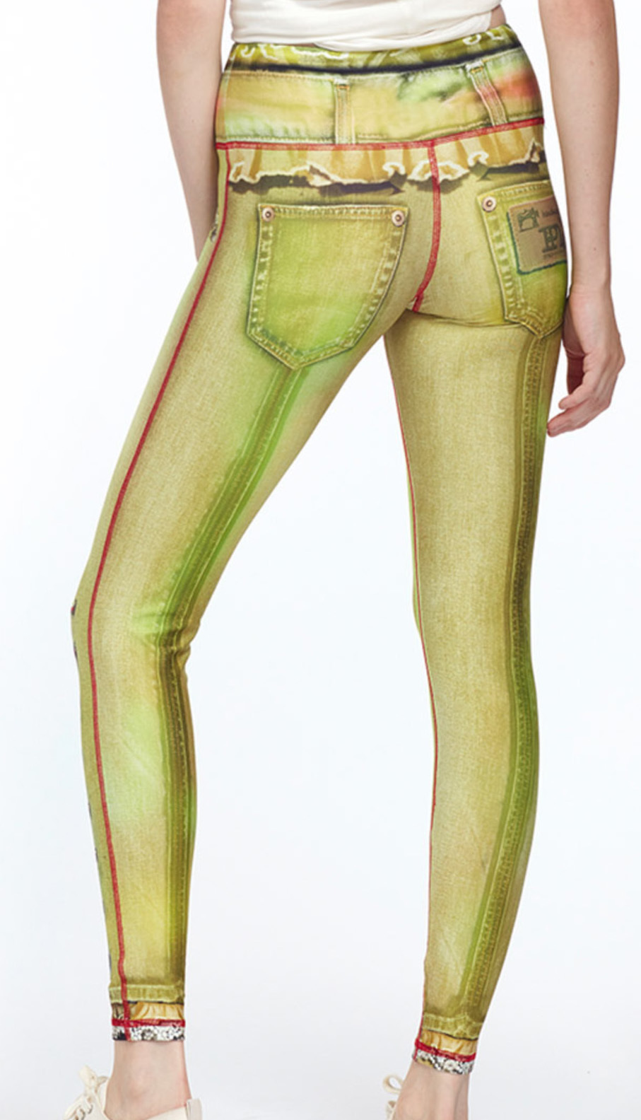 IPNG: Love Me Criss Cross Denim Illusion Legging (Many Colors!)