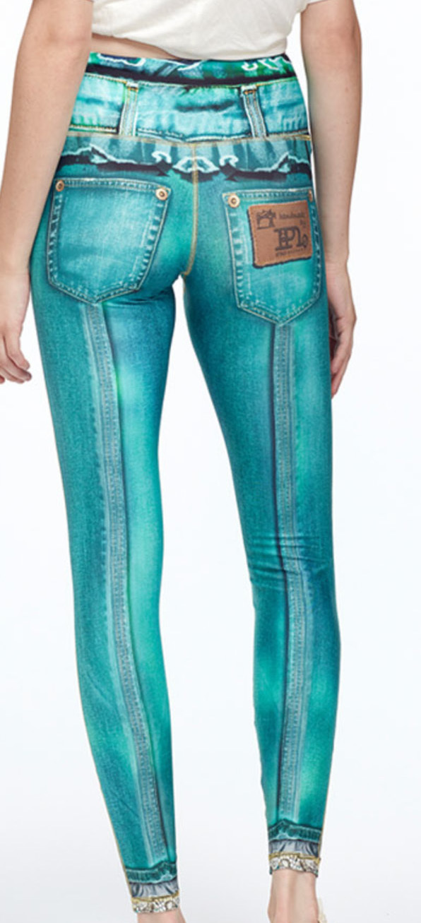 IPNG: Love Me Criss Cross Denim Illusion Legging (Many Colors!)