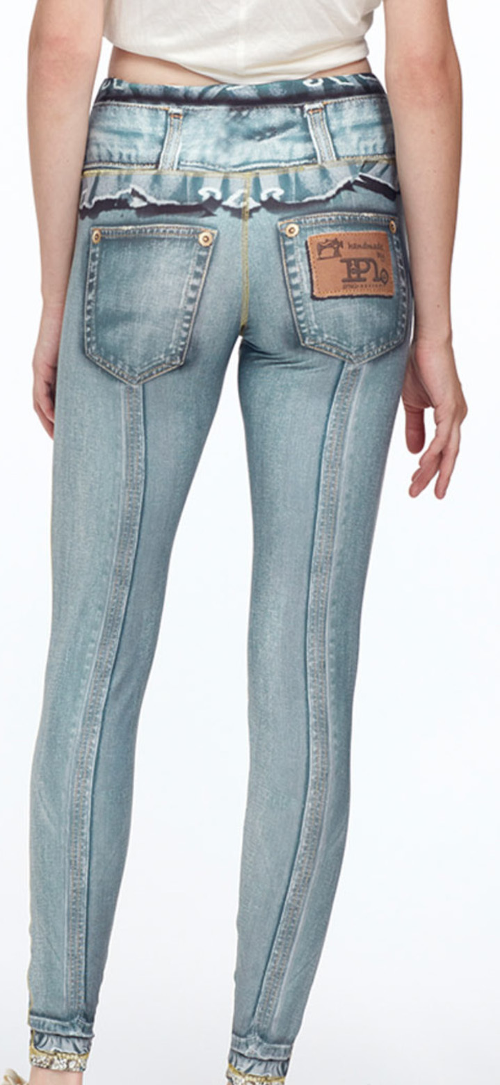 IPNG: Love Me Criss Cross Denim Illusion Legging (Many Colors!)