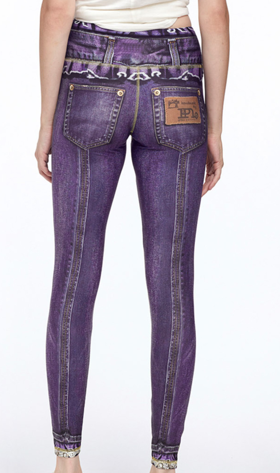IPNG: Love Me Criss Cross Denim Illusion Legging (Many Colors!)