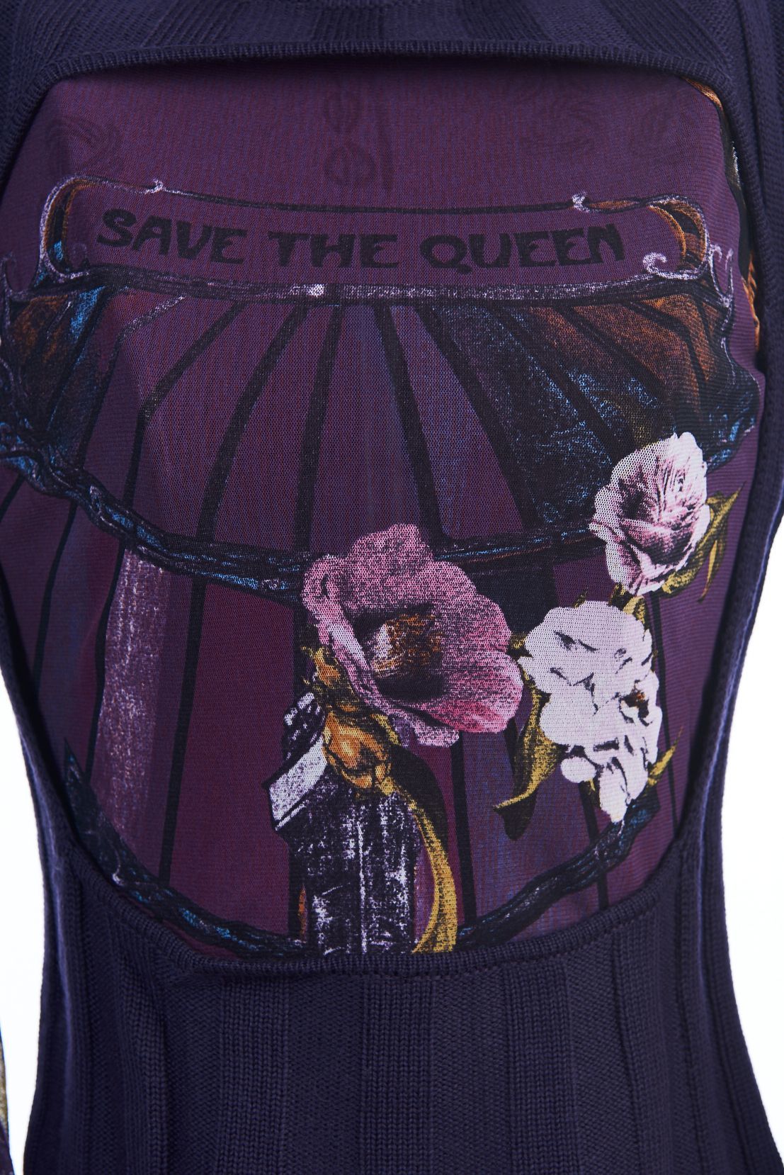 Save The Queen: Poudre Purple Rose Bodice Sweater Tunic (2 Left!)
