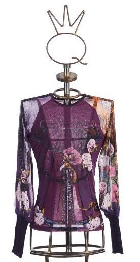 Save The Queen: Poudre Purple Rose Bodice Sweater Tunic (2 Left!)