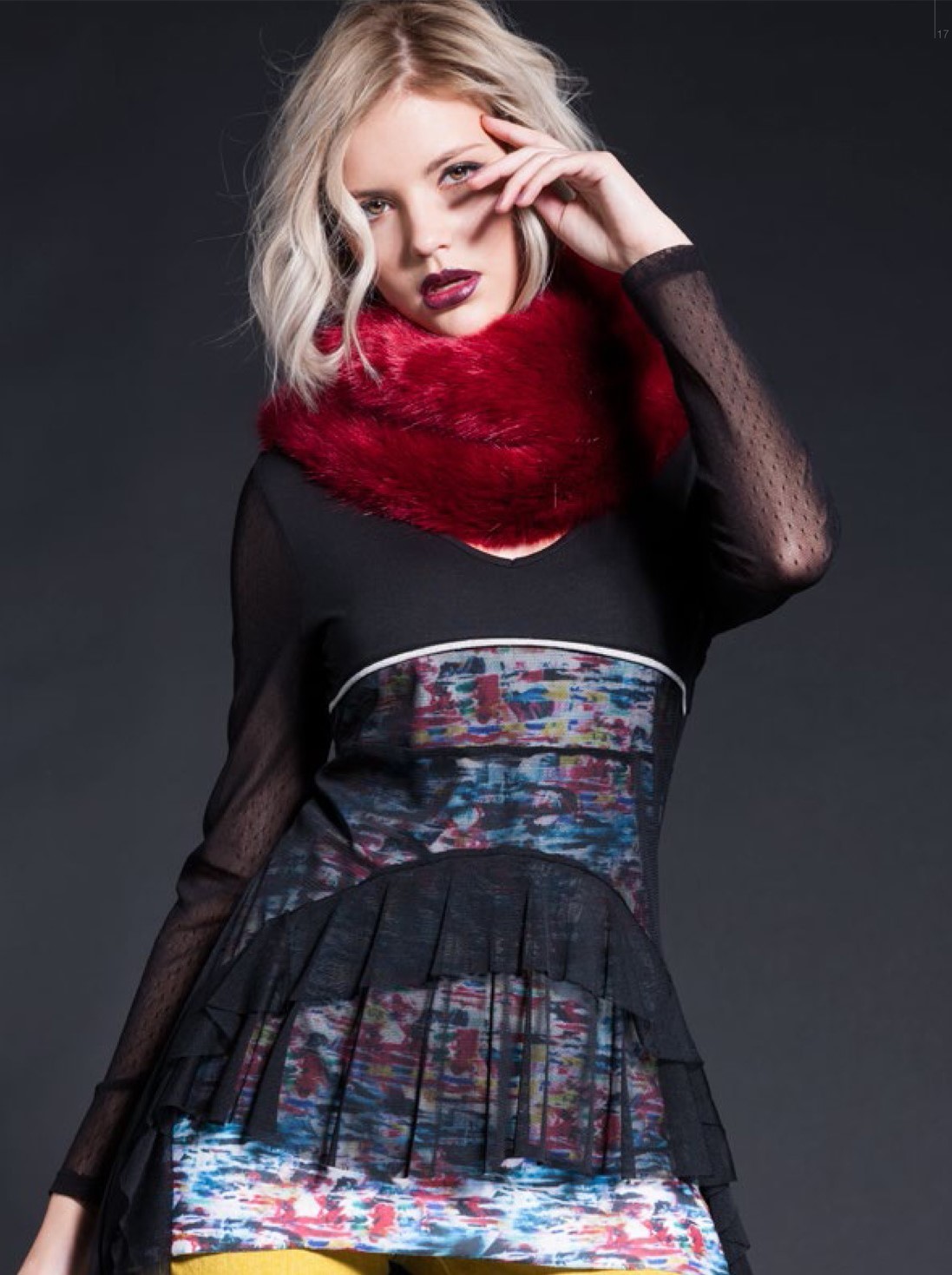 Maloka: Asymmetrical Diamond & Princess Lace Tunic MK_EPICEA_N2
