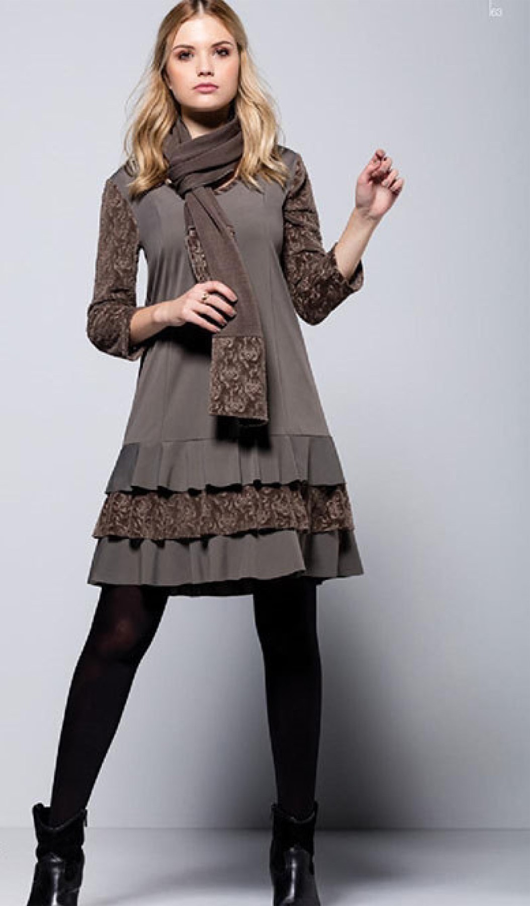Maloka: Triple Cut Velvet & Contrast Ruffled Hem Dress (1 Left in Powder Blue!) MK_ROUANNE_N2