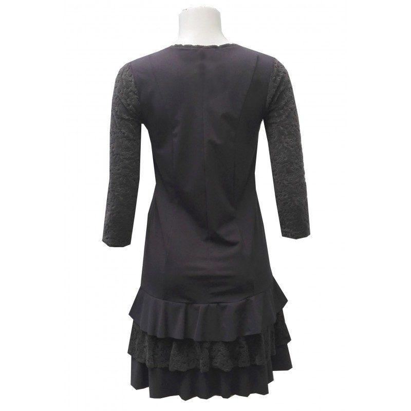 Maloka: Triple Cut Velvet & Contrast Ruffled Hem Dress (1 Left in Powder Blue!)