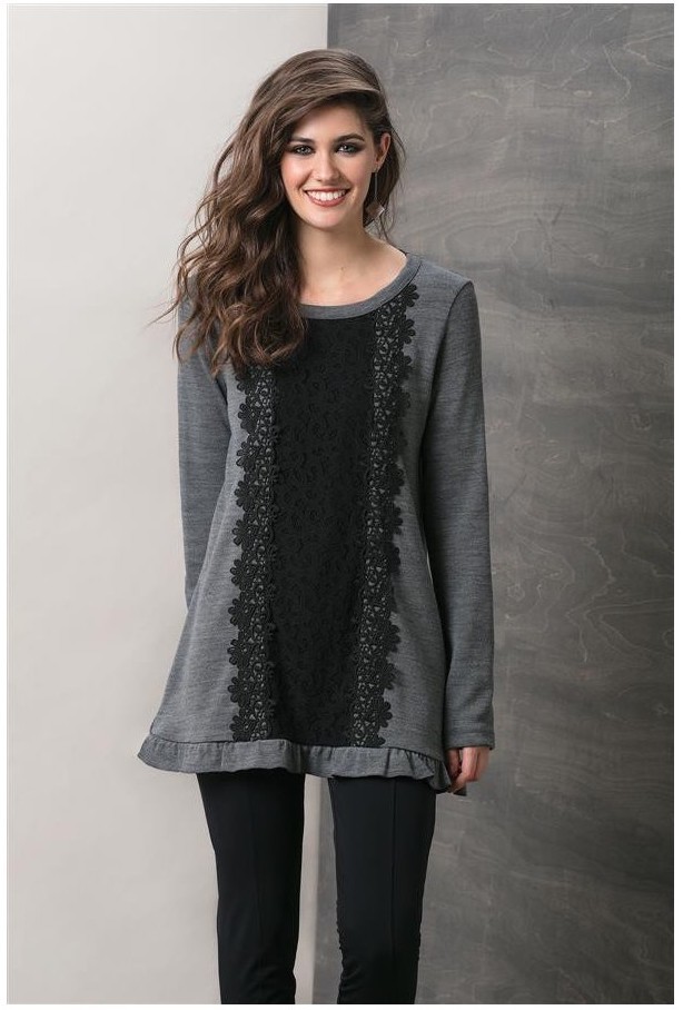 Maloka: Just Flowers & Ruffles Tricot Tunic (More Colors, Few Left!) MK_OHANA