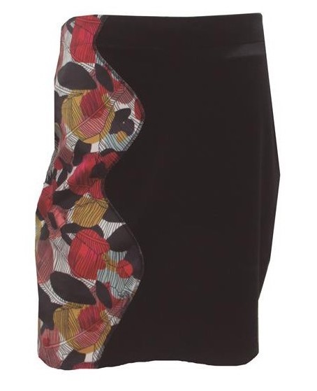Maloka: Colors Of Autumn Leaves Asymmetrical Mini Skirt