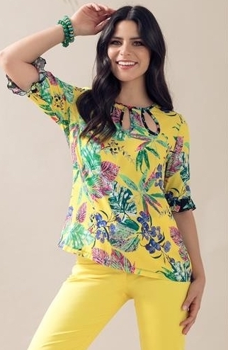 Maloka: Pink Eucalyptus Keyhole Top MK_FENDY