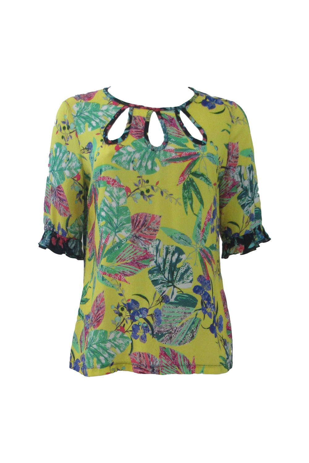Maloka: Pink Eucalyptus Keyhole Top