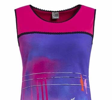 Simply Art Dolcezza: Fuschia Paint Spill Flared Sundress SOLD OUT