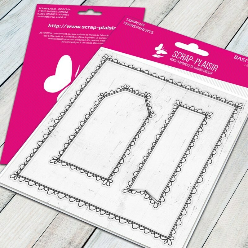 Set de tampons clear feston à la main - 10x10,5cm Set de tampons clear feston à la main - 10x10,5cm