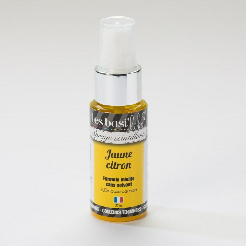 Encres en sprays - couleur Jaune citron Encres en sprays - couleur Jaune citron