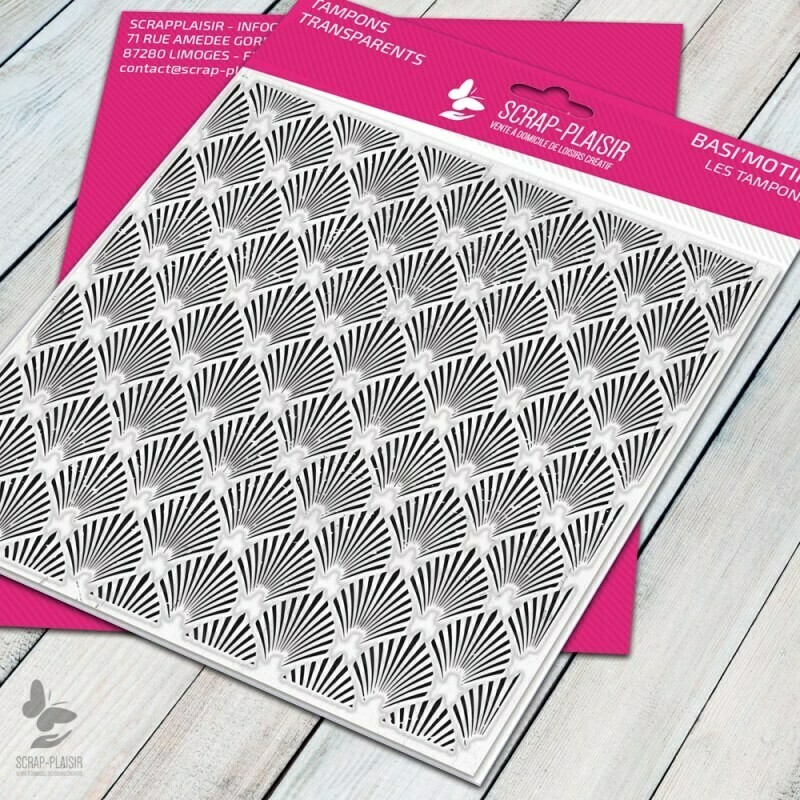 Set de 1 tampons clear de fond - palme - 14,5x14,5cm Set de 1 tampons clear de fond - palme - 14,5x14,5cm