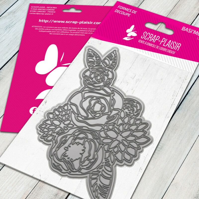 Set de 2 matrices de découpes dies magnifiques pour créer un bouquet de roses très grand format avec son dies de contour séparable - 22,5x15,5cm Set de 2 matrices de découpes dies magnifiques pour créer un bouquet de roses très grand format avec son dies de contour séparable - 22,5x15,5cm